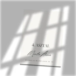 Esküvői ültetőkártya/névtábla